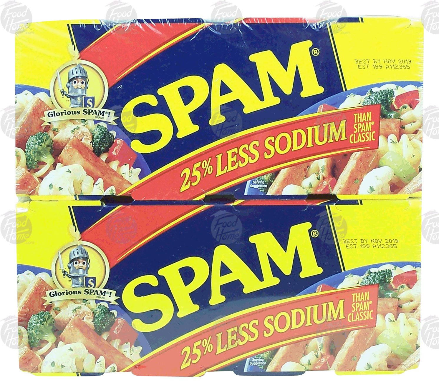 Spam  25% less sodium spiced ham, 12-oz. cans Full-Size Picture